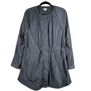 J Jill Granite Black Lightweight Windbreaker Jacket Size Large